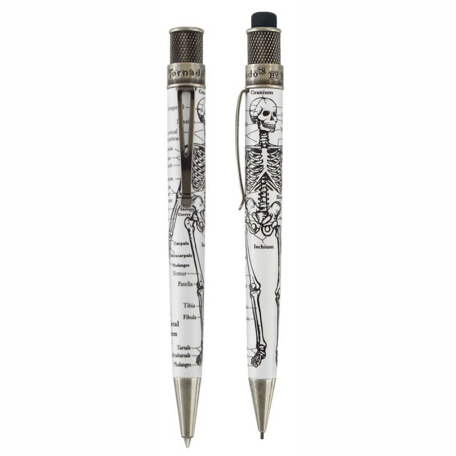 Writing Levenger | Retro 51 Tornado Vintage Metalsmith Dr. Gray Rollerball & Pencil Set