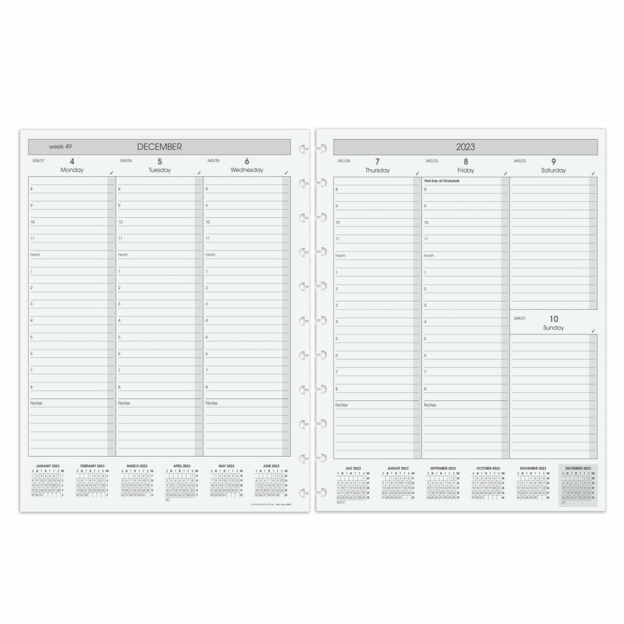 Circa Notebooks Levenger Circa Smartplanners® | Circa Weekly Vertical Format Agenda Refill