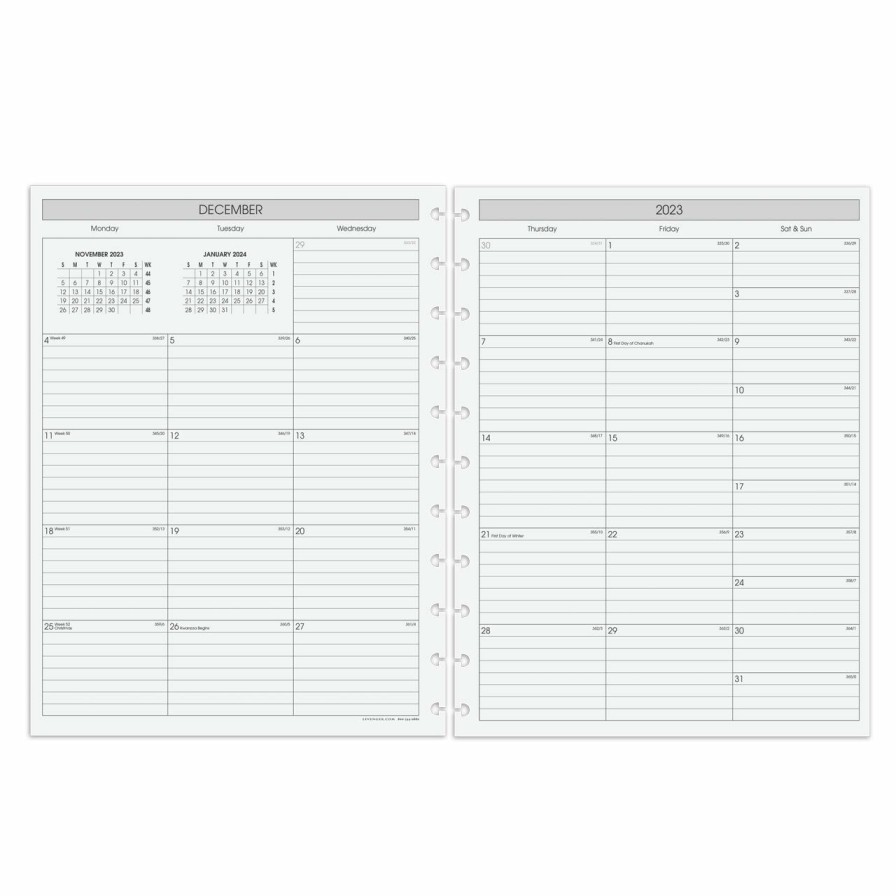 Circa Notebooks Levenger Circa Smartplanners® | Circa Weekly Vertical Format Agenda Refill