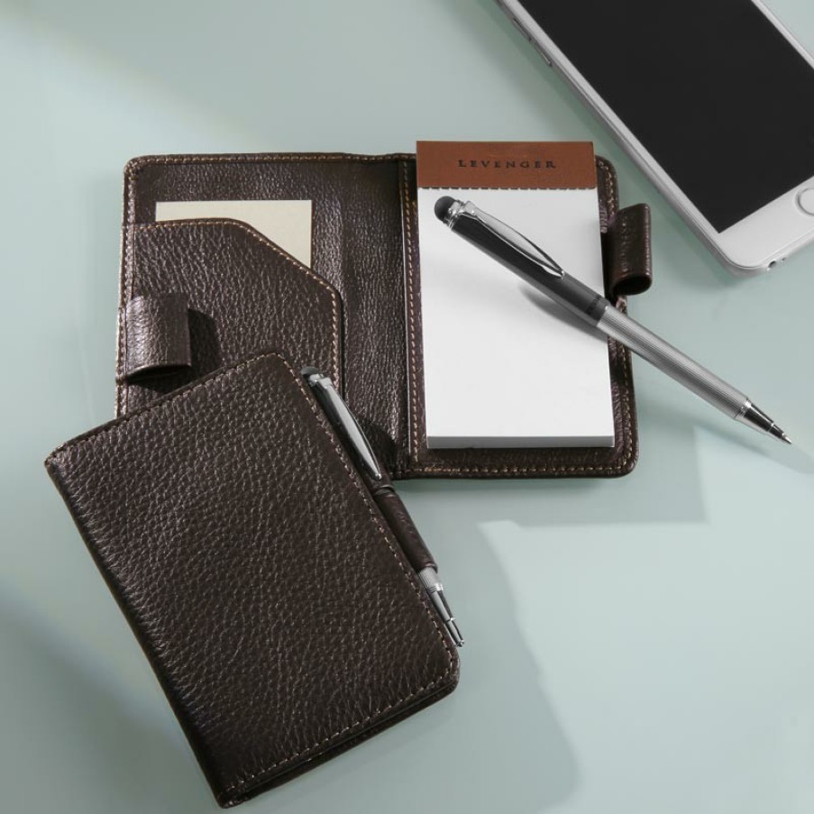 Notebooks & Stationery Levenger Pocket Briefcases | Bomber Jacket Swiftnotes Mocha