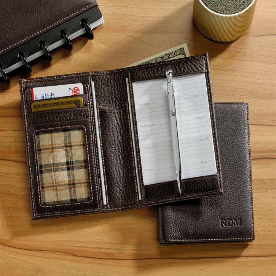 Notebooks & Stationery Levenger Index Card Accessories | Bomber Jacket International Pocket Briefcase With Pocketini Pen