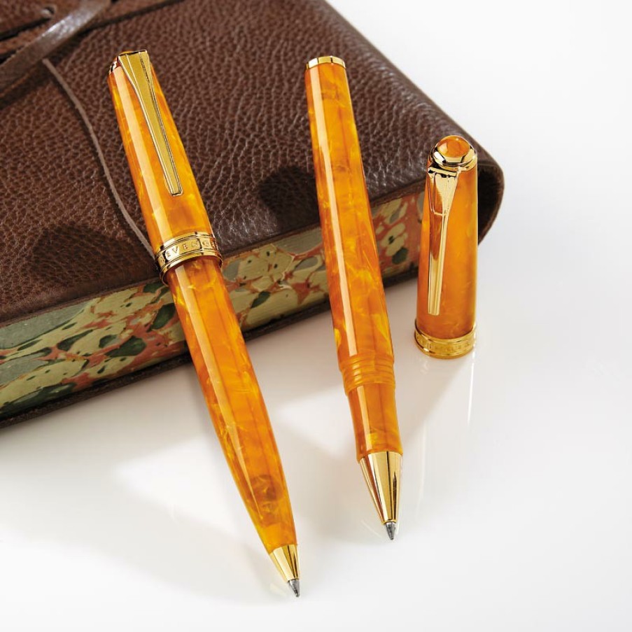 Writing Levenger Rollerball Pens | True Writer Classic Valencia Pen Orange