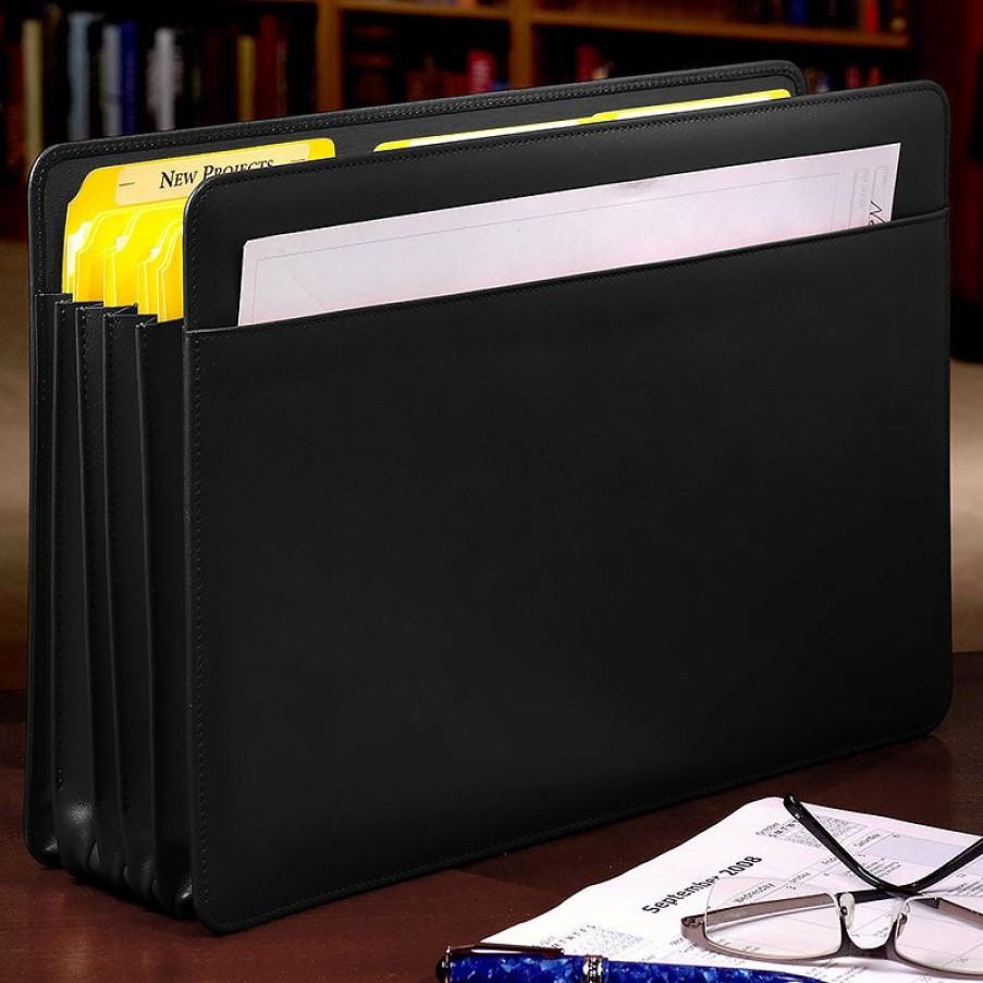 Notebooks & Stationery Levenger Folders | Leather-Rope, Legal Black