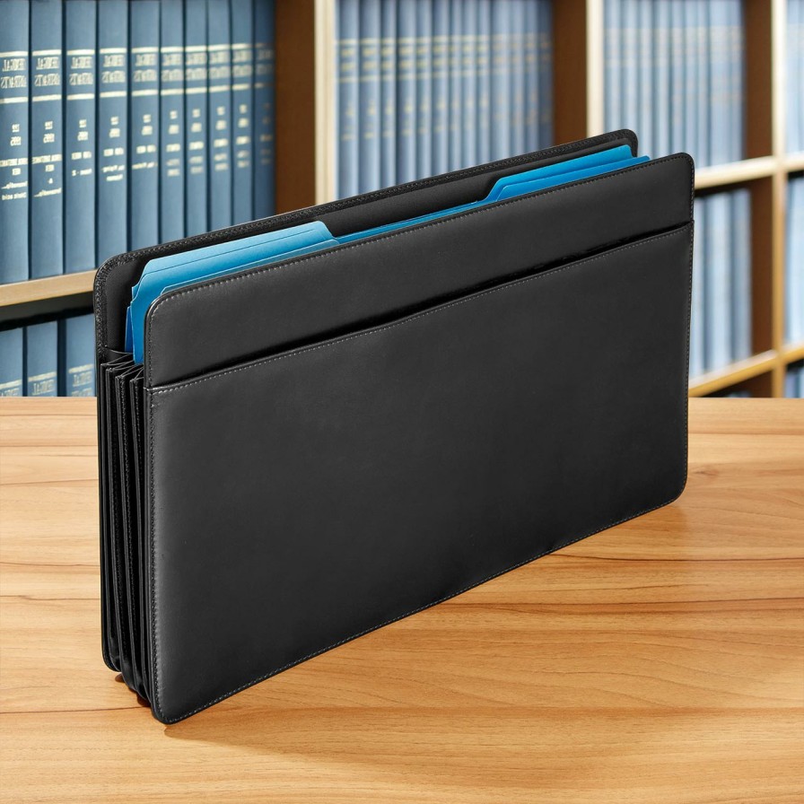 Notebooks & Stationery Levenger Folders | Leather-Rope, Legal Black