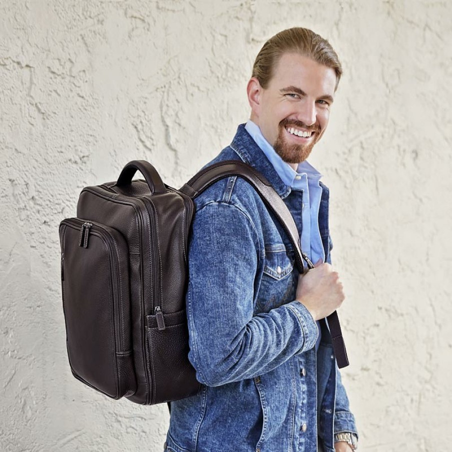 Bags & Accessories Levenger Backpacks | Bomber Jacket Utility Backpack Mocha