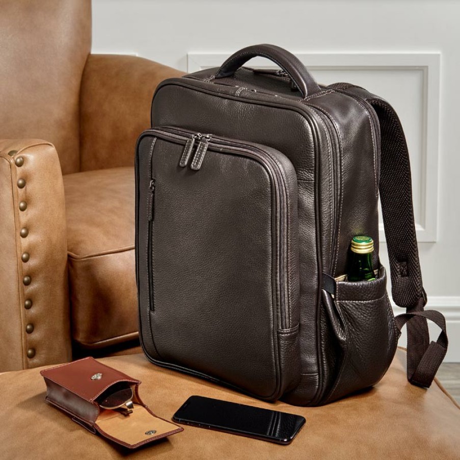 Bags & Accessories Levenger Backpacks | Bomber Jacket Utility Backpack Mocha