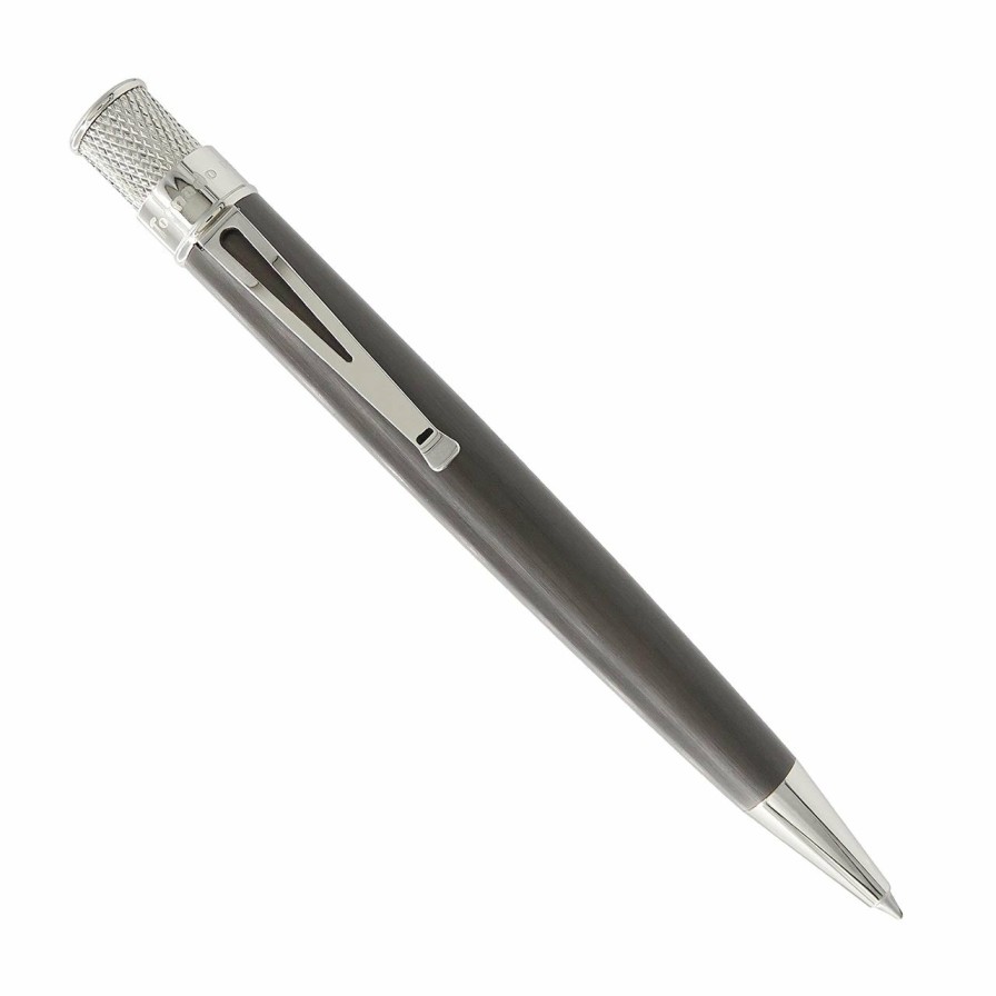 Writing Levenger Rollerball Pens | Retro 51 Black Nickel Platinum Rollerball Pen