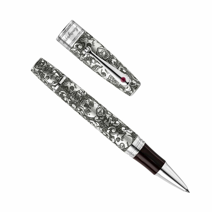 Writing Levenger Montegrappa | Montegrappa Skulls & Roses Rollerball Pen