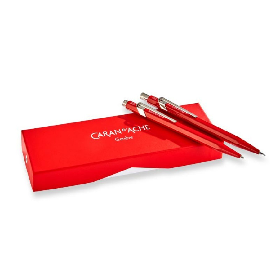 Writing Levenger Caran D'Ache | Caran D'Ache 849/844 Pen & Pencil Gift Set