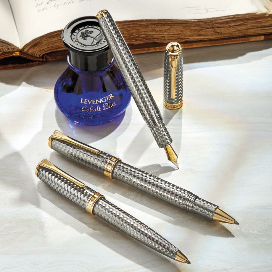 Writing Levenger True Writers | True Writer Two-Tone Herringbone Anniversary Pen