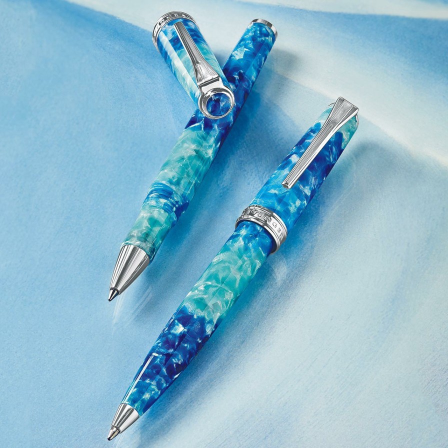 Writing Levenger Levenger Pens | True Writer Classic Blue Grotto Pen