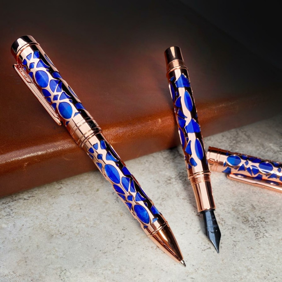 Writing Levenger Fountain Pens | Conklin Endura Deco Crest Fountain Pen