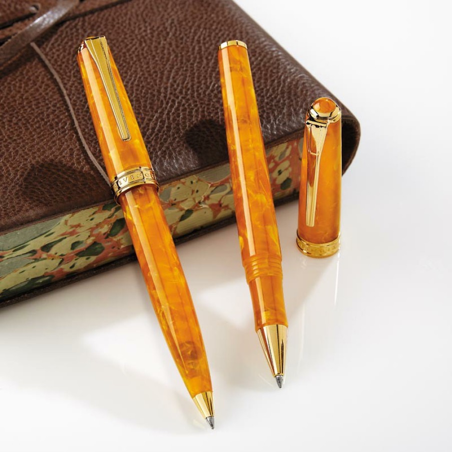 Writing Levenger Ballpoint Pens | True Writer Classic Valencia Pen Orange