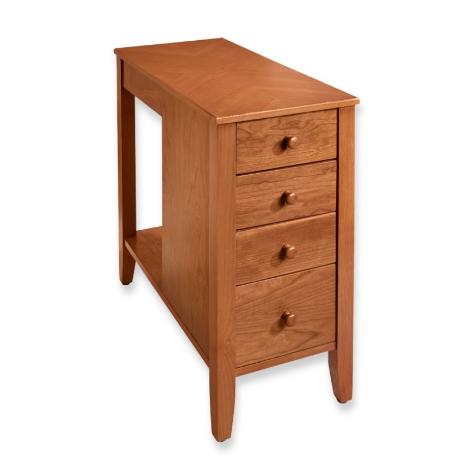 Home & Office Levenger No-Room | Tech Enhanced No-Room-For-A-Table With Drawers Cherry Wood