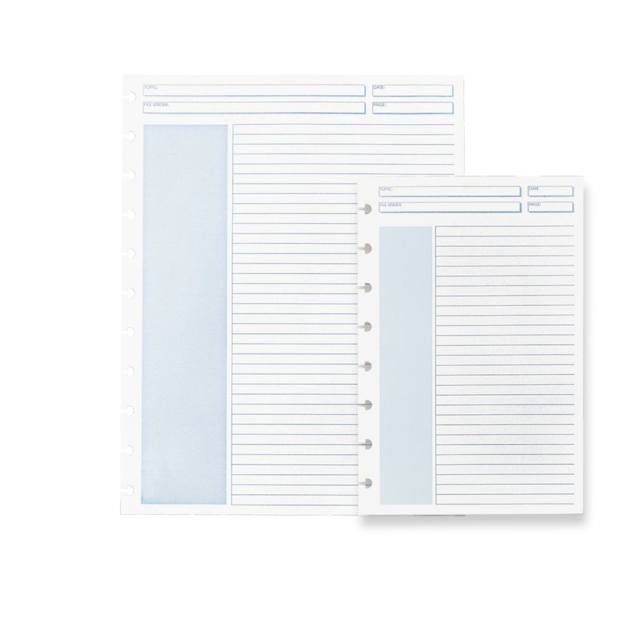 Circa Notebooks Levenger Circa Junior Refills | Circa Shaded Annotation Ruled Double-Header (100 Sheets)