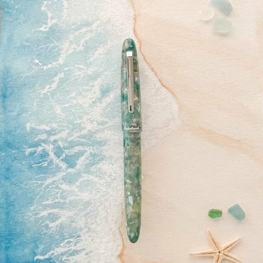 Writing Levenger Esterbrook | Estie Seaglass Rollerball Pen Chrome