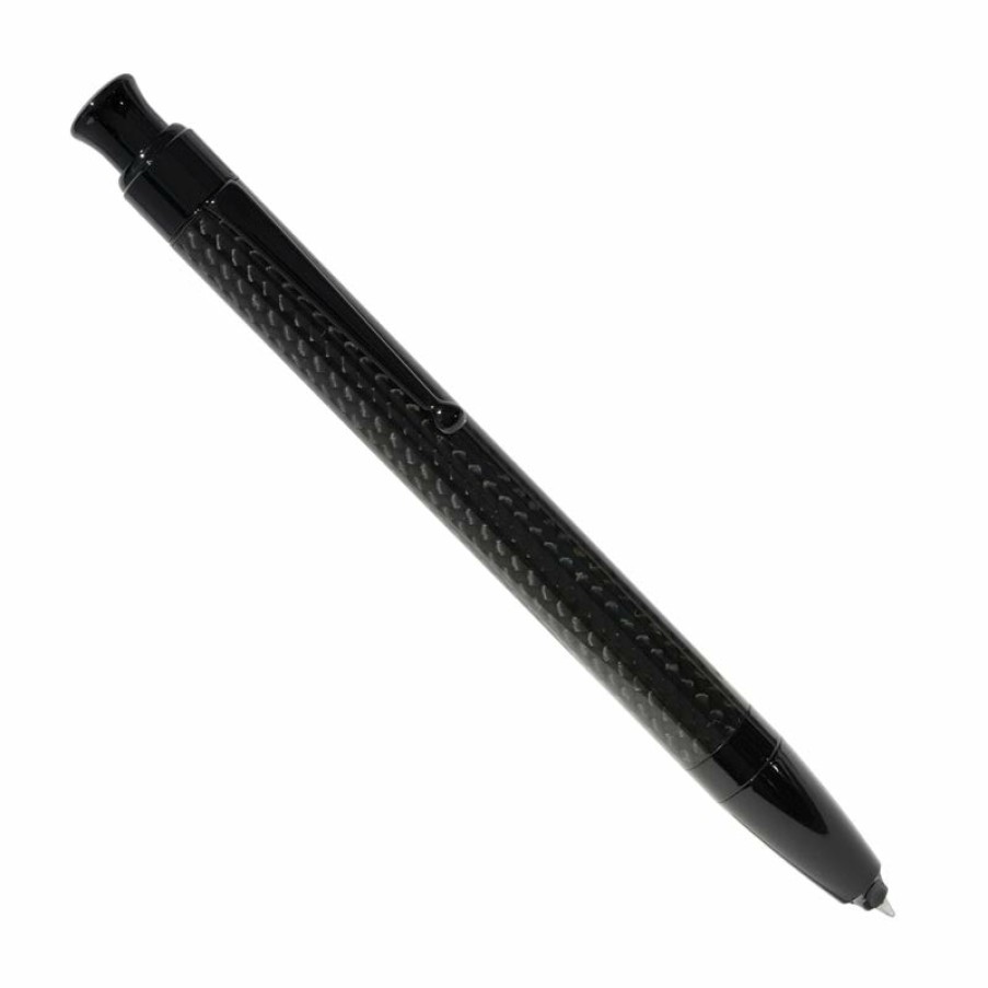 Writing Levenger Rollerball Pens | Monteverde One-Touch Ink Ball Pen Carbon Fiber