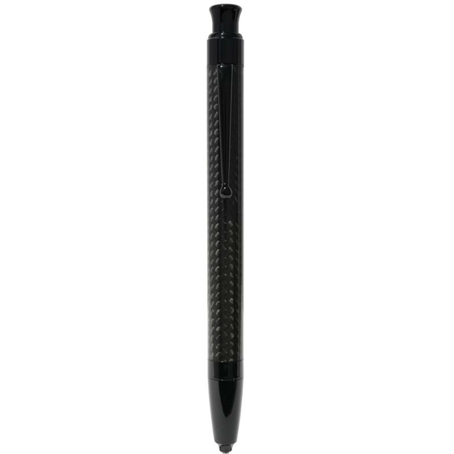 Writing Levenger Rollerball Pens | Monteverde One-Touch Ink Ball Pen Carbon Fiber