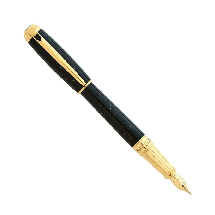 Writing Levenger + 22 More | S.T. Dupont Line D Large Gold Dust Fountain Pen