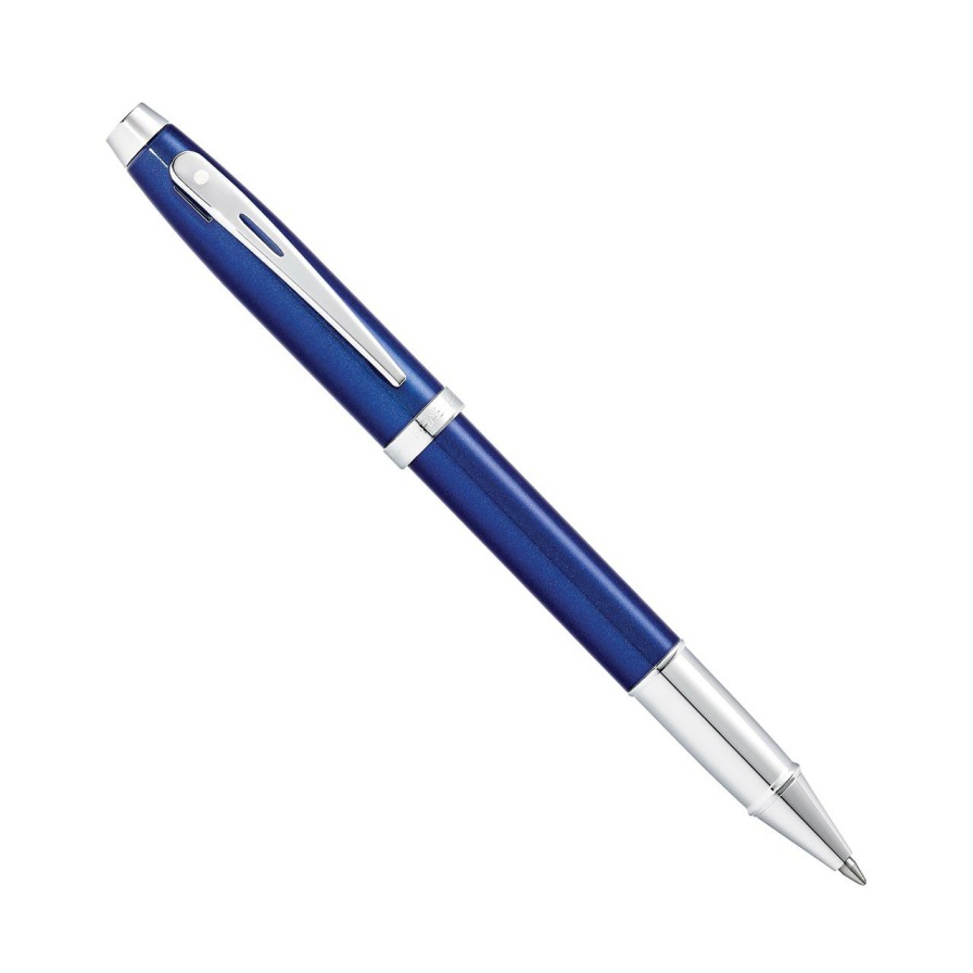 Writing Levenger Rollerball Pens | Sheaffer 100 Glossy Blue With Chrome Pen