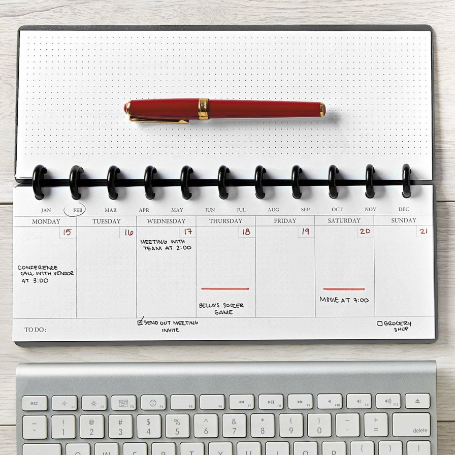 Circa Notebooks Levenger Circa Compact Refills | Circa Keyboard Start-Anytime Weekly Planner Refill