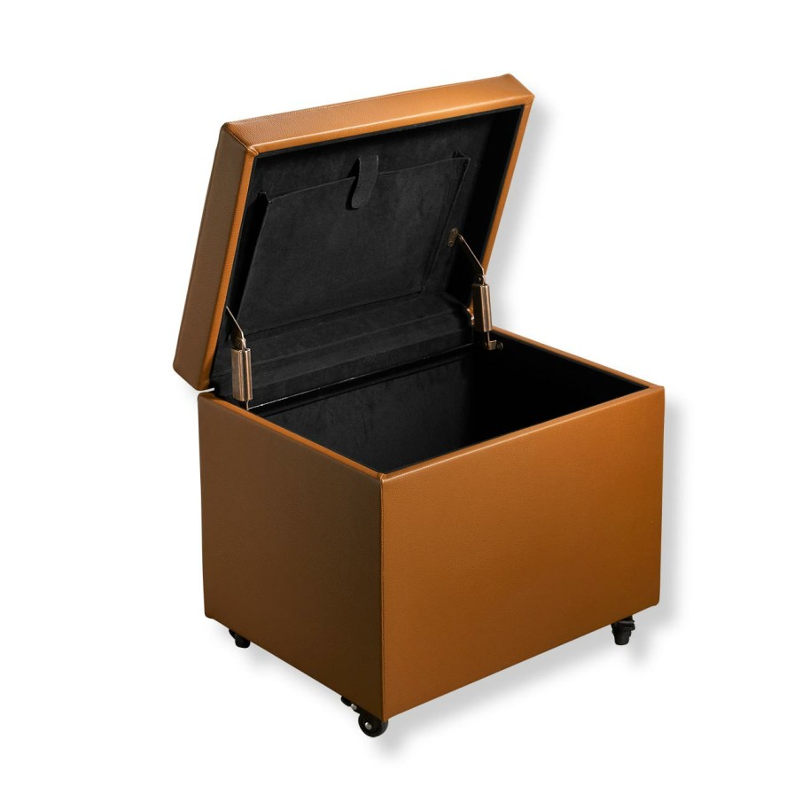 Home & Office Levenger Filing & Folders | No-Room Rolling File Ottoman