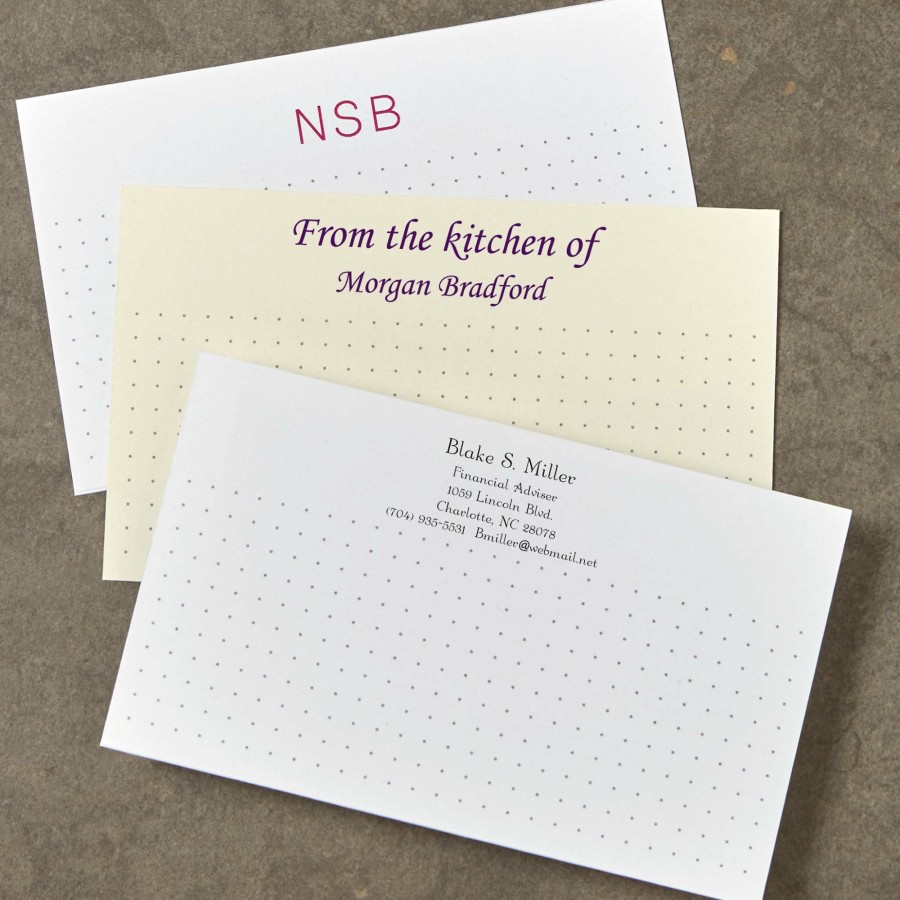 Notebooks & Stationery Levenger Premium Personalized Index Cards | 250 Personalized 3 X 5 Cards, Horizontal Dot Grid