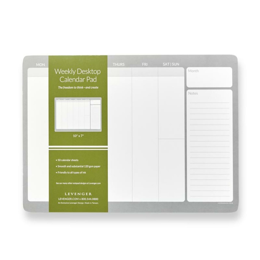 Notebooks & Stationery Levenger Freeleaf & Notepads | Start-Anytime Weekly Desktop Calendar Pad