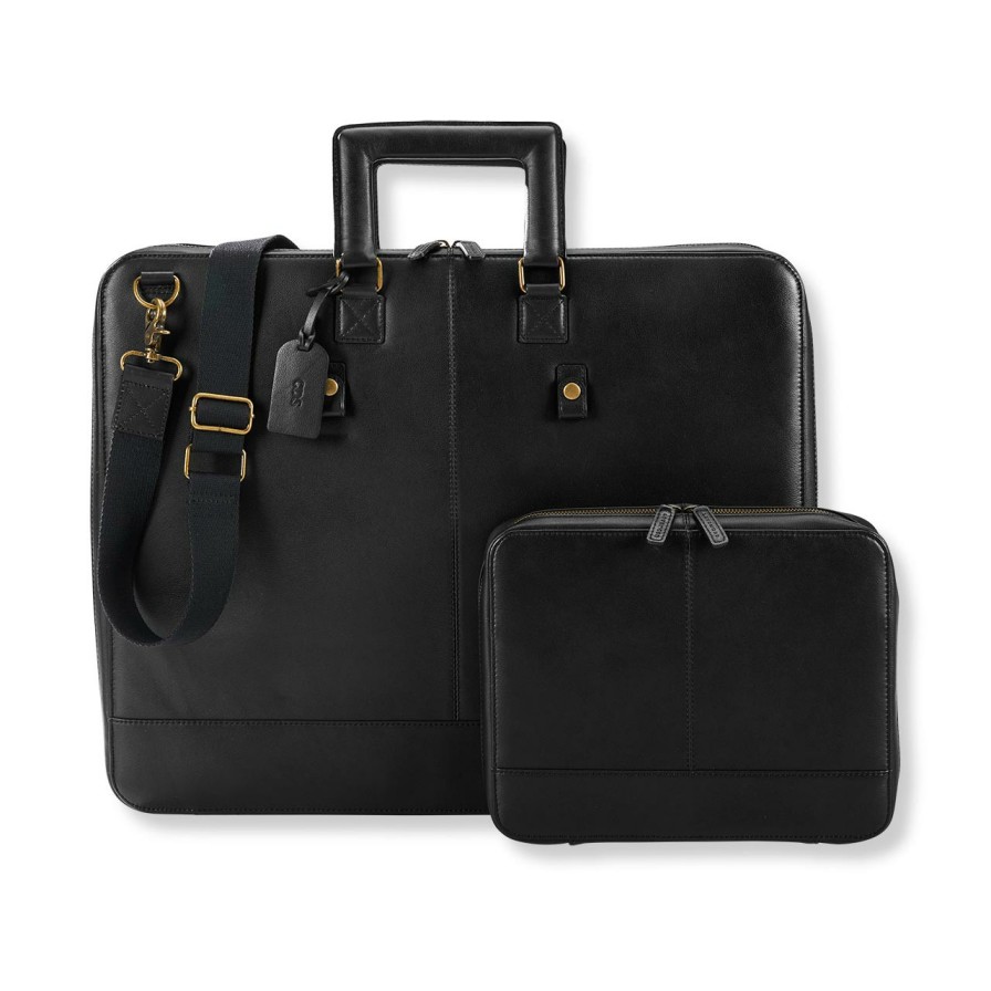 Bags & Accessories Levenger Briefolios | Virtuoso Leather Artist Portfolio Black