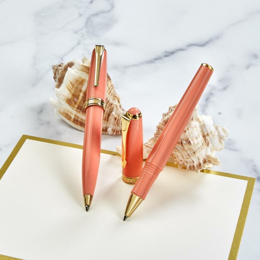 Writing Levenger Rollerball Pens | True Writer Classic Light Coral Pen