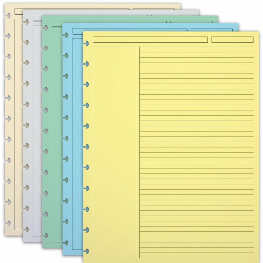 Circa Notebooks Levenger Circa Letter Refills | Circa Multicolored 1/4" Ruled Refill (300 Sheets)