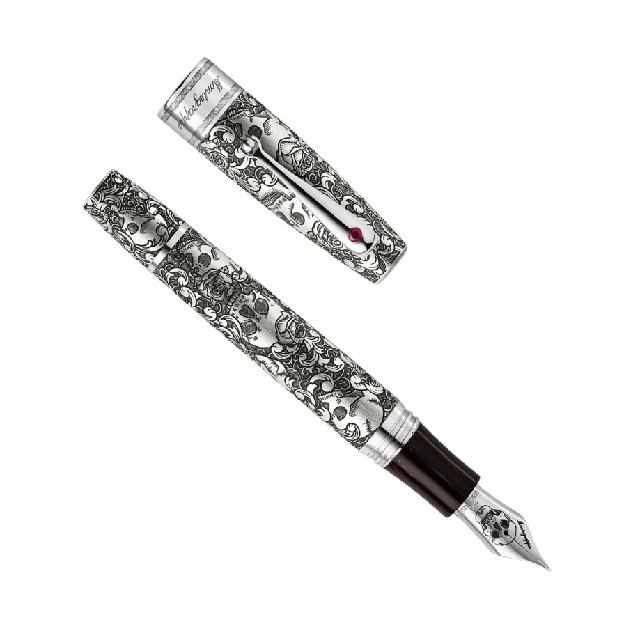 Writing Levenger + 22 More | Montegrappa Skulls & Roses Fountain Pen