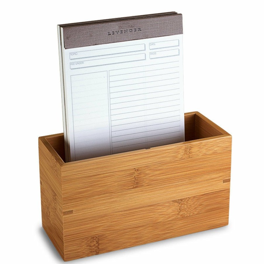 Home & Office Levenger Workspace Organizers | Nantucket Note Card Box