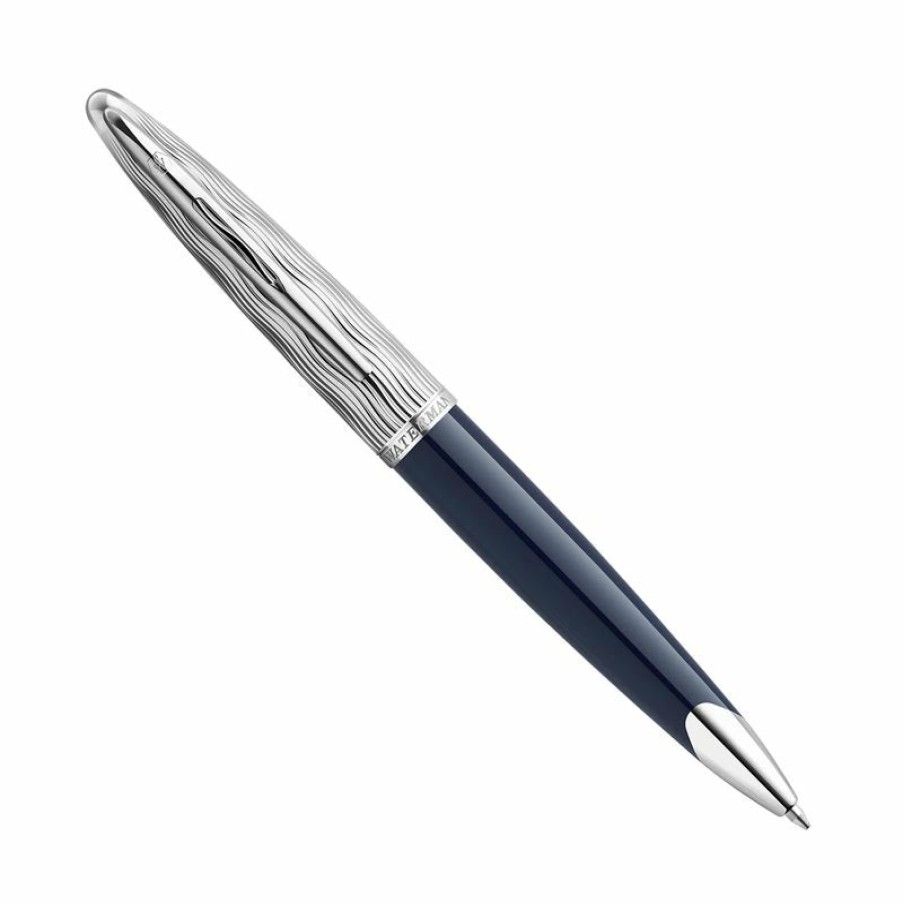 Writing Levenger Ballpoint Pens | Waterman Carene L'Essence Du Bleu Ballpoint Pen