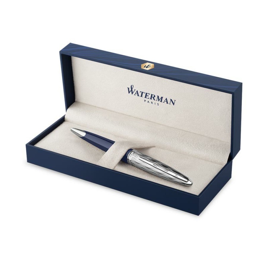 Writing Levenger Ballpoint Pens | Waterman Carene L'Essence Du Bleu Ballpoint Pen