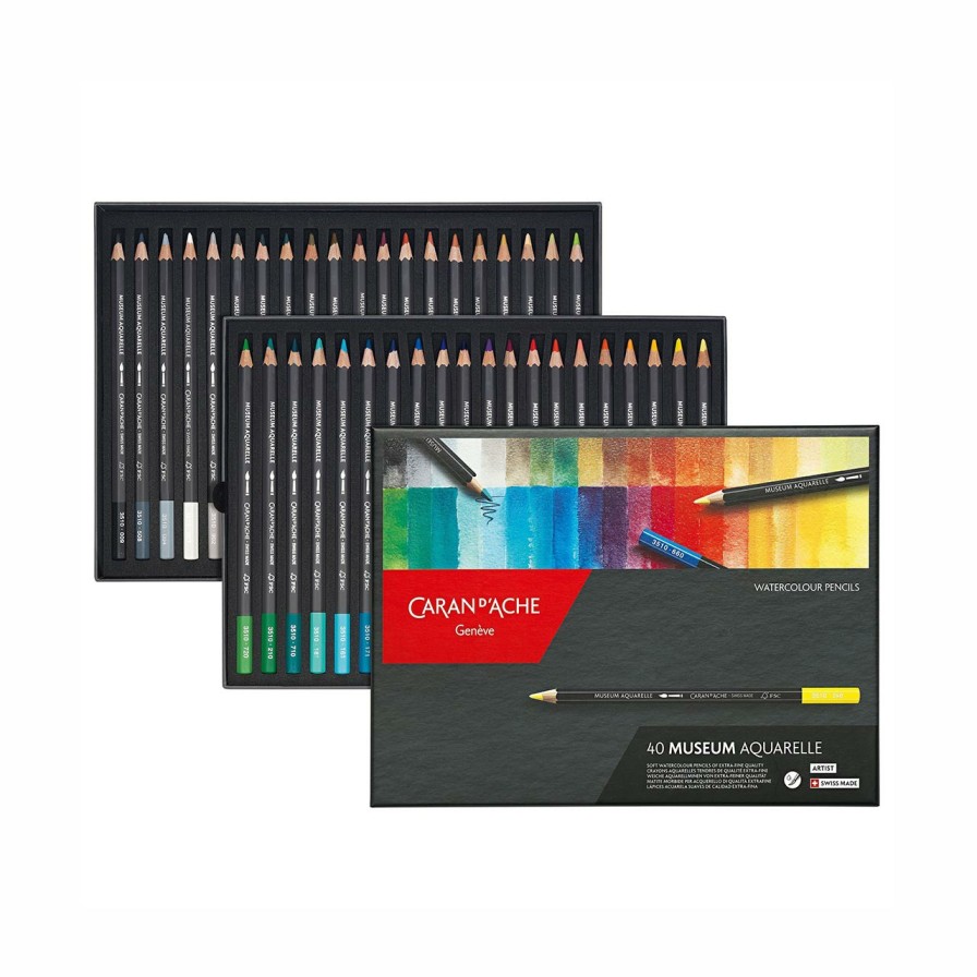 Writing Levenger | Caran D'Ache Museum Aquarelle Pencil Set (Set Of 40)