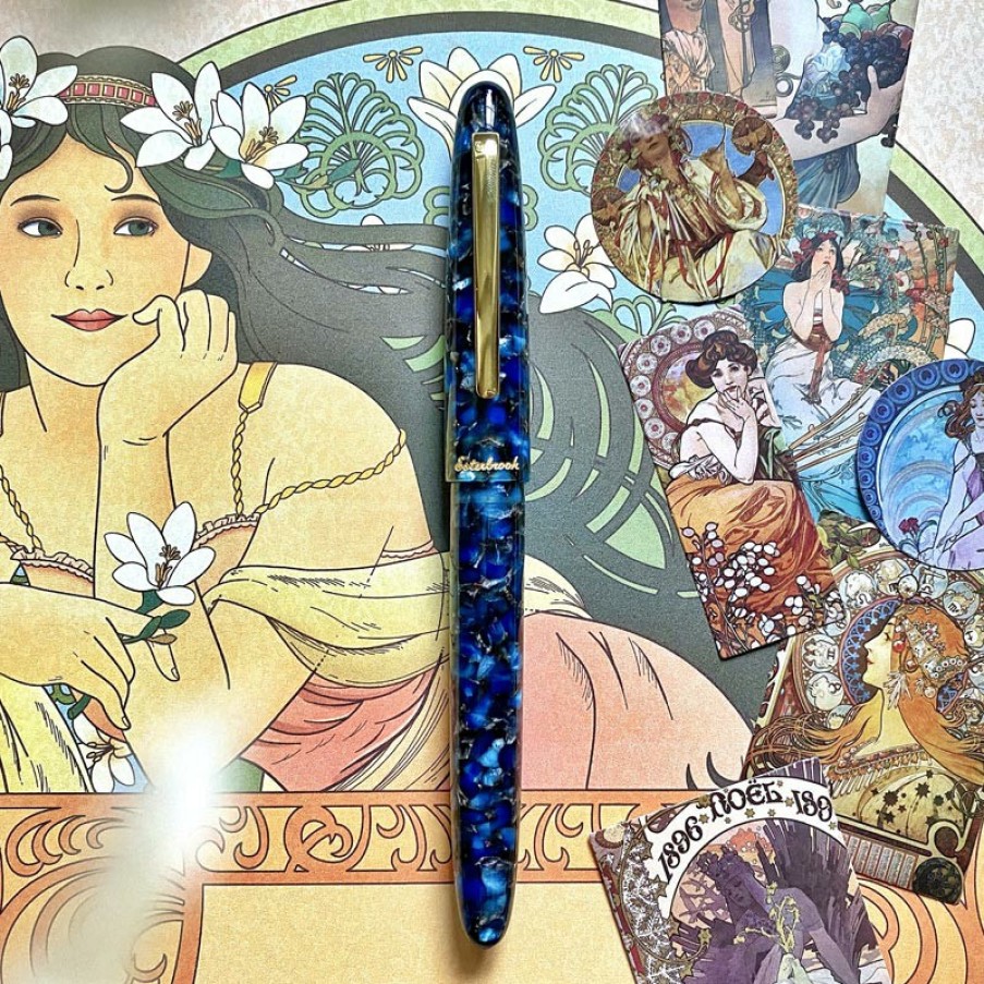 Writing Levenger Rollerball Pens | Estie Nouveau Blue Rollerball Pen