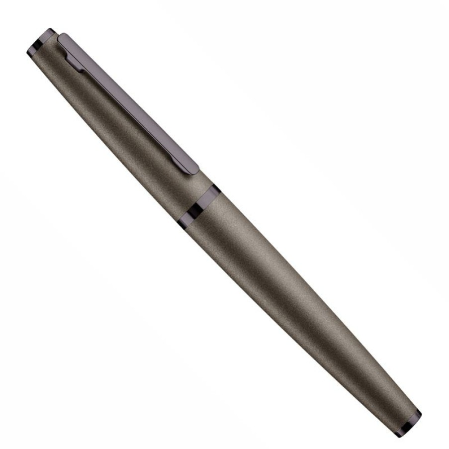 Writing Levenger Rollerball Pens | Otto Hutt D06 Matte Pvd Rollerball Pen Ash Grey