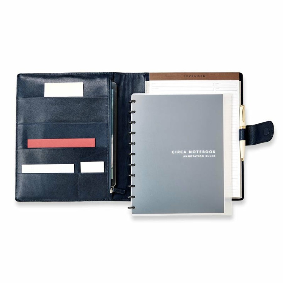 Circa Notebooks Levenger Circa Letter Notebooks | Luxe Midnight Softolio Midnight Blue