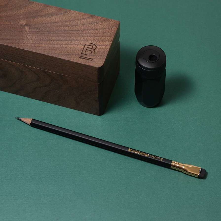 Writing Levenger Blackwing | Blackwing Walnut Pencil Box Gift Set