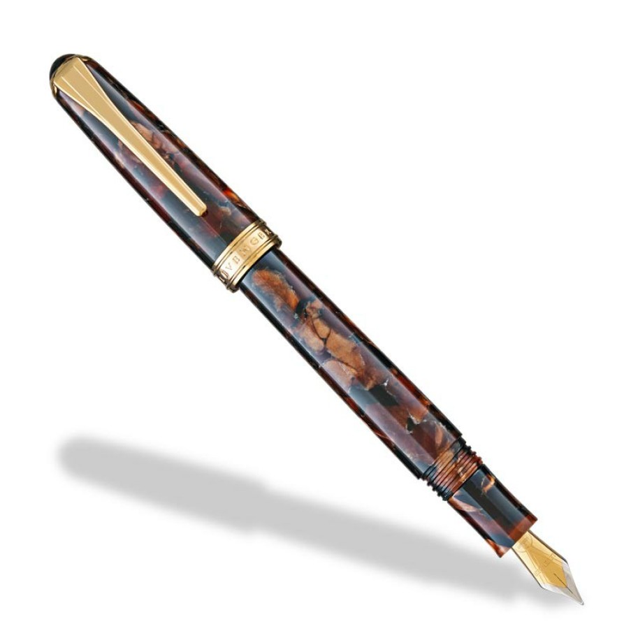 Writing Levenger True Writers | True Writer Classic Golden Dark Tortoise Fountain Pen