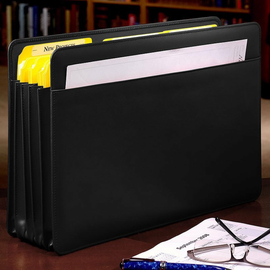 Home & Office Levenger Filing & Folders | Leather-Rope, Legal Black