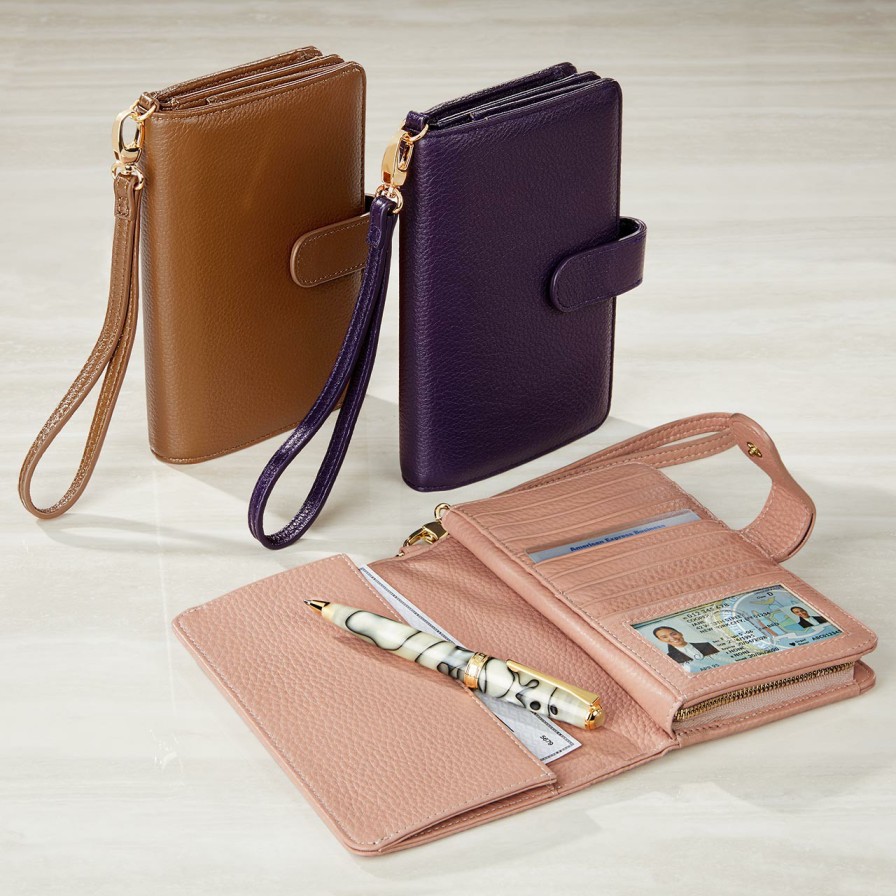 Bags & Accessories Levenger Wallets & Card Cases | Carrie Checkbook Wallet