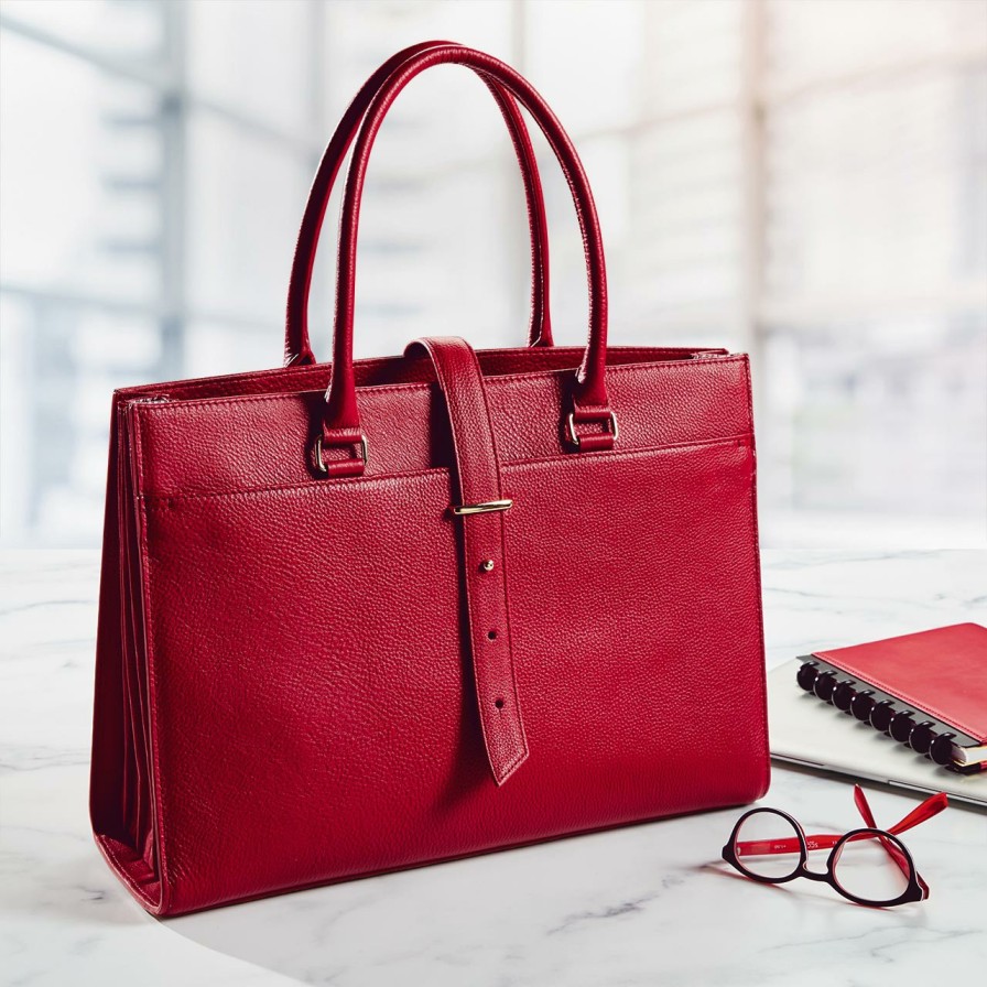 Bags & Accessories Levenger Briefcases | Office On-The-Go Tote Chili Pepper