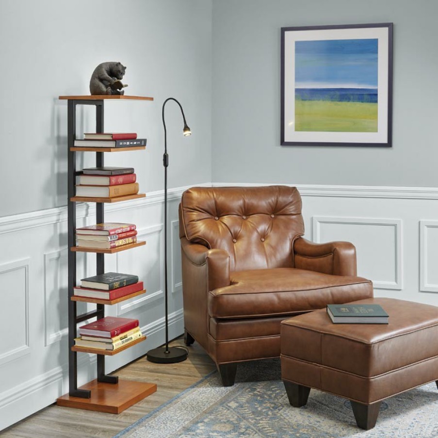 Reading Levenger Reader Furnishings | No-Room Wood Book Tower