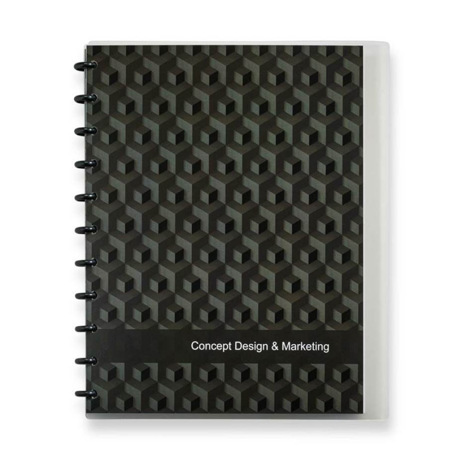 Circa Notebooks Levenger Circa Junior Notebooks | Circa Weekly Vertical Format Agenda-3D Geometric