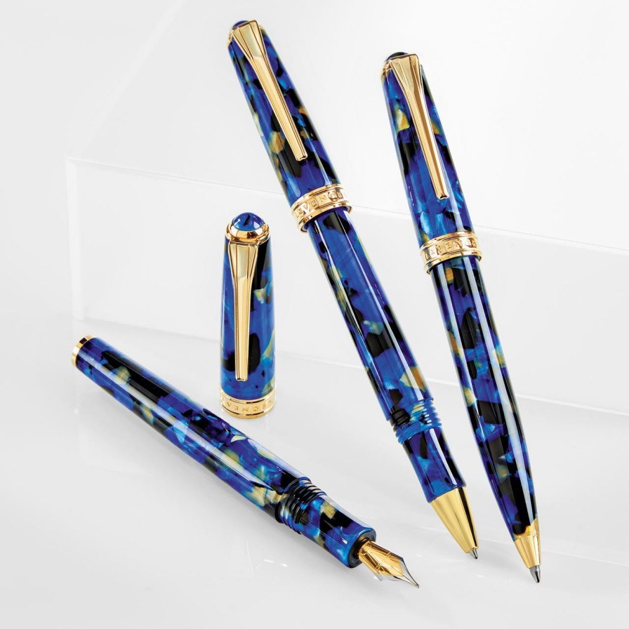 Writing Levenger Fountain Pens | True Writer Classic Sapphire Mosaic Fountain Pen