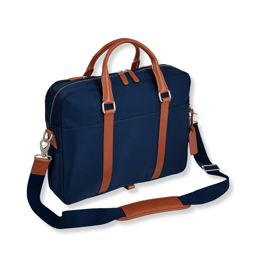 Bags & Accessories Levenger Briefcases | Brooklyn Brief Bag Navy