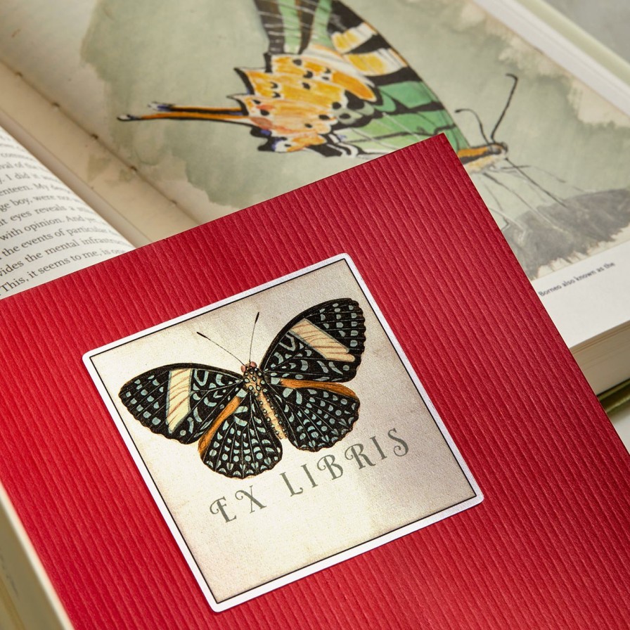 Reading Levenger Bookmarks | Black Butterfly Book Plates (Set Of 10)