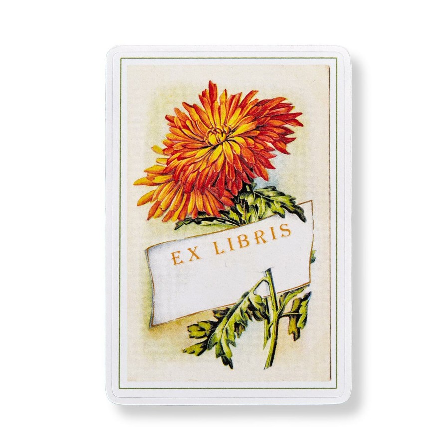 Reading Levenger Bookmarks | Autumn Mums Book Plates (Set Of 10)